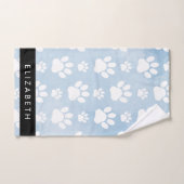Hondenpoten, witte poten, blauwe Waterverven, Jouw Bad Handdoek (Handdoek)