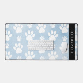 Hondenpoten, witte poten, blauwe Waterverven, Jouw Bureaumat (Keyboard & Muis)