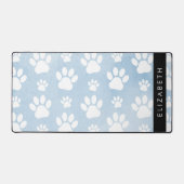 Hondenpoten, witte poten, blauwe Waterverven, Jouw Bureaumat (Voorkant)