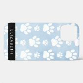 Hondenpoten, witte poten, blauwe Waterverven, Jouw Case-Mate iPhone Case (Achterkant (horizontaal))