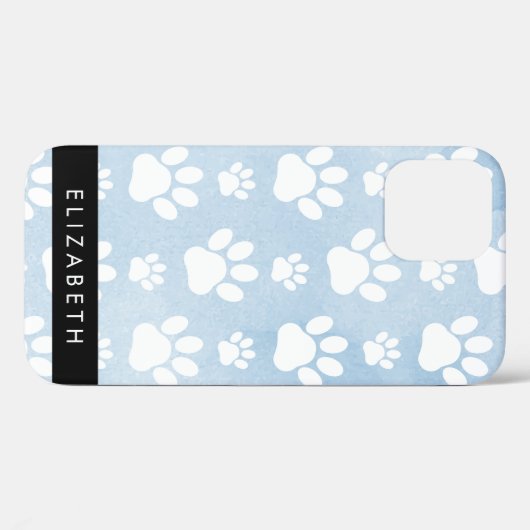 Hondenpoten, witte poten, blauwe Waterverven, Jouw Case-Mate iPhone Case (Achterkant (horizontaal))