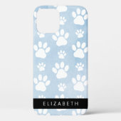 Hondenpoten, witte poten, blauwe Waterverven, Jouw Case-Mate iPhone Case (Achterkant)
