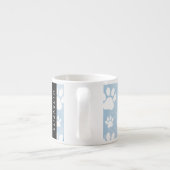 Hondenpoten, witte poten, blauwe Waterverven, Jouw Espresso Kop (Achterkant)