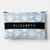 Hondenpoten, witte poten, blauwe Waterverven, Jouw Etui (Achterkant)