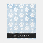 Hondenpoten, witte poten, blauwe Waterverven, Jouw Fleece Deken (Voorkant)