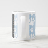 Hondenpoten, witte poten, blauwe Waterverven, Jouw Grote Koffiekop (Achterkant)