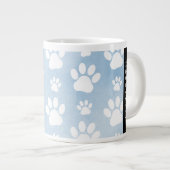 Hondenpoten, witte poten, blauwe Waterverven, Jouw Grote Koffiekop (Voorkant rechts)