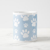 Hondenpoten, witte poten, blauwe Waterverven, Jouw Grote Koffiekop (Voorkant)