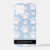 Hondenpoten, witte poten, blauwe Waterverven, Jouw iPhone Hoesje (Achterkant)