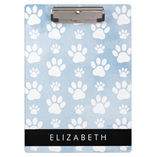 Hondenpoten, witte poten, blauwe Waterverven, Jouw Klembord (Voorkant)