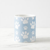 Hondenpoten, witte poten, blauwe Waterverven, Jouw Koffiemok (Center)