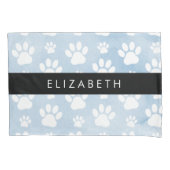 Hondenpoten, witte poten, blauwe Waterverven, Jouw Kussensloop (Voorkant)