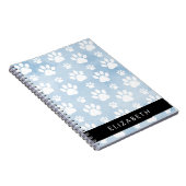 Hondenpoten, witte poten, blauwe Waterverven, Jouw Notitieboek (Rechterzijde)