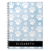 Hondenpoten, witte poten, blauwe Waterverven, Jouw Notitieboek (Voorkant)