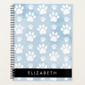 Hondenpoten, witte poten, blauwe Waterverven, Jouw Planner (Voorkant)