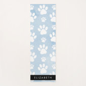 Hondenpoten, witte poten, blauwe Waterverven, Jouw Yogamat (Voorkant)