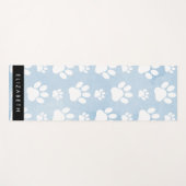 Hondenpoten, witte poten, blauwe Waterverven, Jouw Yogamat (Voorkant (horizontaal))