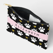 Hondenpoten, witte poten, gouden harten, Jouw naam Etui (Open)