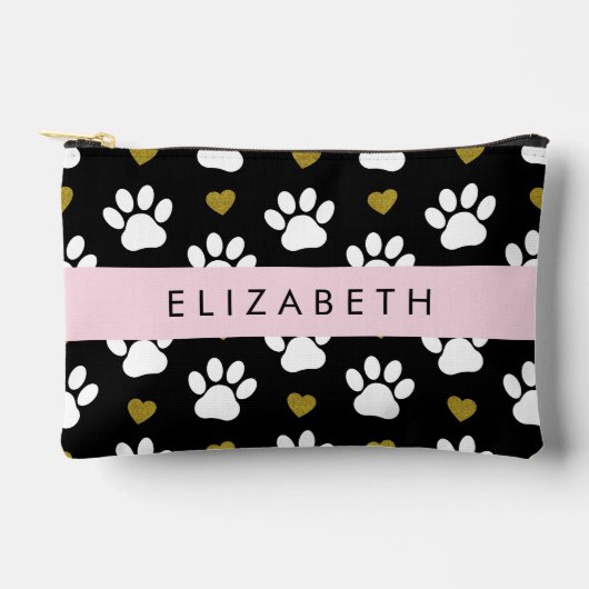 Hondenpoten, witte poten, gouden harten, Jouw naam Etui (Voorkant)