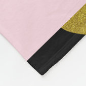 Hondenpoten, witte poten, gouden harten, Jouw naam Fleece Deken (Hoek)