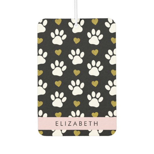 Hondenpoten, witte poten, gouden harten, Jouw naam Luchtverfrisser (Voorkant)