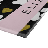 Hondenpoten, witte poten, gouden harten, Jouw naam Snijplank (Hoek)