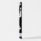 Hondenpoten, witte poten, Lila harten, Jouw naam iPhone Hoesje (Linkerkant)