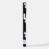 Hondenpoten, witte poten, Lila harten, Jouw naam iPhone Hoesje (Rechterkant)