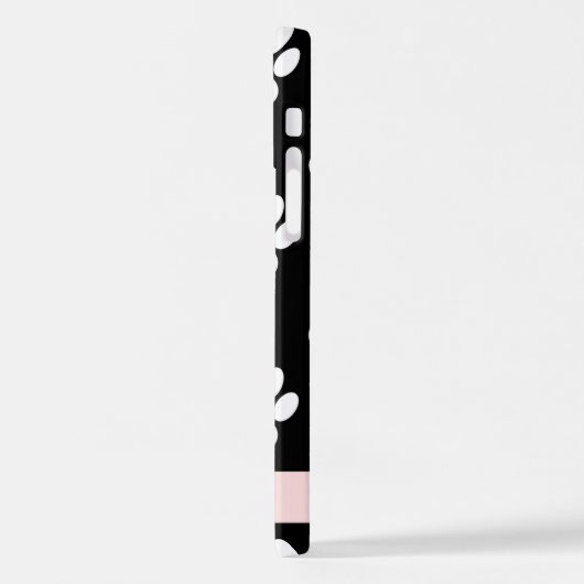 Hondenpoten, witte poten, roze harten, Jouw naam iPhone Hoesje (Linkerkant)