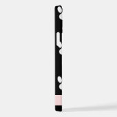 Hondenpoten, witte poten, roze harten, Jouw naam iPhone Hoesje (Rechterkant)