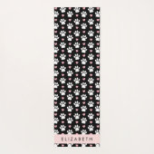 Hondenpoten, witte poten, roze harten, Jouw naam Yogamat (Achterkant)