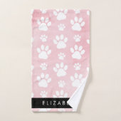 Hondenpoten, witte poten, roze Waterverven, Jouw n Bad Handdoek (Handdoek)