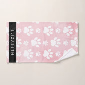 Hondenpoten, witte poten, roze Waterverven, Jouw n Bad Handdoek (Handdoek)