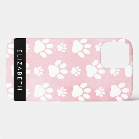 Hondenpoten, witte poten, roze Waterverven, Jouw n Case-Mate iPhone Case (Achterkant (horizontaal))