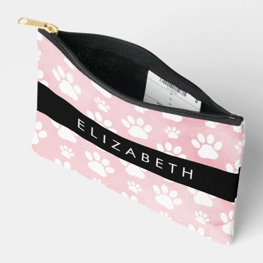 Hondenpoten, witte poten, roze Waterverven, Jouw n Etui (Open)