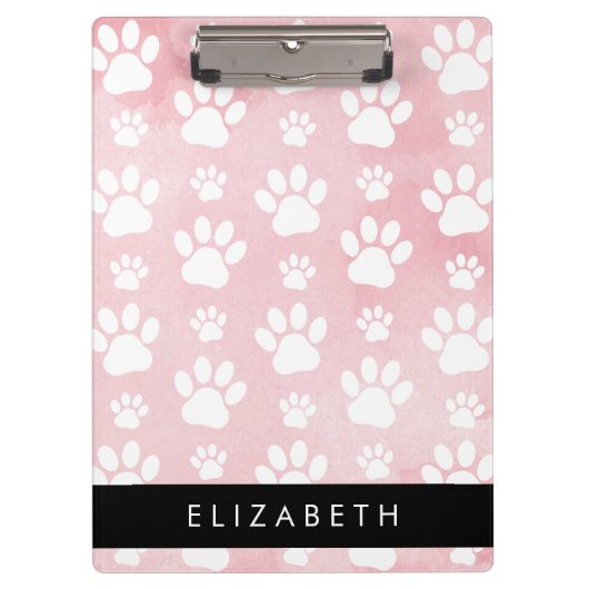 Hondenpoten, witte poten, roze Waterverven, Jouw n Klembord (Voorkant)