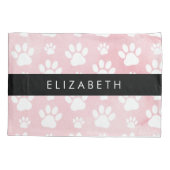 Hondenpoten, witte poten, roze Waterverven, Jouw n Kussensloop (Achterkant)