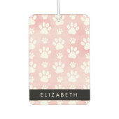 Hondenpoten, witte poten, roze Waterverven, Jouw n Luchtverfrisser (Voorkant)