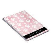 Hondenpoten, witte poten, roze Waterverven, Jouw n Notitieboek (Rechterzijde)