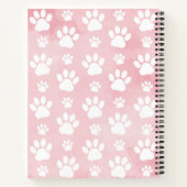 Hondenpoten, witte poten, roze Waterverven, Jouw n Notitieboek (Achterkant)