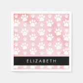 Hondenpoten, witte poten, roze Waterverven, Jouw n Servet (Voorkant)