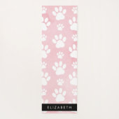 Hondenpoten, witte poten, roze Waterverven, Jouw n Yogamat (Achterkant)