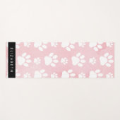 Hondenpoten, witte poten, roze Waterverven, Jouw n Yogamat (Voorkant (horizontaal))