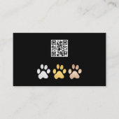 Hondenpoten (zilver, goud, brons) | QR-code Visitekaartje (Voorkant)