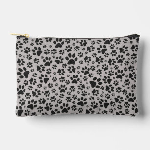 Hondenpoten zwart en wit Polka Dot op grijs Etui