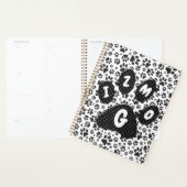 Hondenpoten Zwart en Wit Stippen Planner (Display)