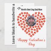 Hondenprint Aanpasbare Valentijnsboodschap Feestdagenkaart (Voorkant / Achterkant)
