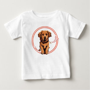 Hondenprint baby kinder witte t-shirts