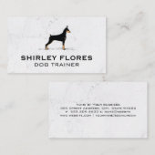 Hondenprofiel Afbeelding | Witte marmeren achtergr Visitekaartje (Voorkant / Achterkant)