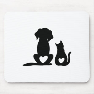 Hondenpuppy en Baby hond en kattenliefhebber Muismat